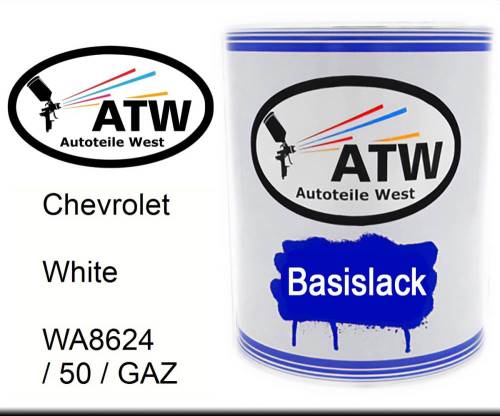 Chevrolet, White, WA8624 / 50 / GAZ: 1L Lackdose, von ATW Autoteile West.